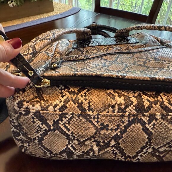 Samantha Brown Embossed Python/Snakeskin backpack - Picture 5 of 15
